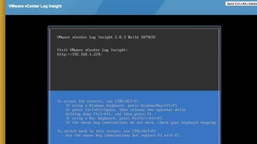 Initial Standalone Configuration of Log Insight 2.0