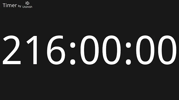 216 Hour Countup Timer