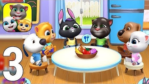 My Talking Tom Friends Gameplay Walkthrough Part 3 - Lunch Together [iOS/Android Games]