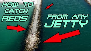 How To Catch REDFISH From Any Jetty | STOP Losing GEAR In Rocks | JETTY Fishing