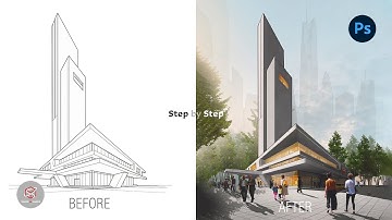 How to Render Architectural 3D Shot in Photoshop | Step-by-Step #architecture#photoshop#render