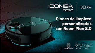 Cecotec Robot Aspirador y Fregasuelos Conga 3890 Ultra. Láser, Potencia  Succión 2300Pa, Gestión de estancias, Mapa Interactivo, Control App y  Mando