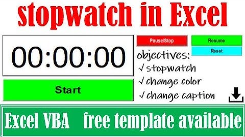 Create stopwatch in Excel