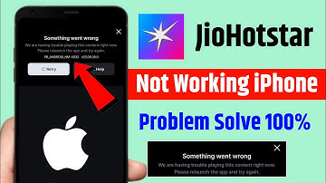 JioHotstar Something Went Wrong Problem iPhone | Jio Hotstar Not Working iPhone |Jio Hotstar Problem