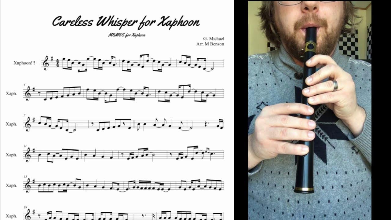 Careless Whisper Xaphoon (pocket sax) Tutorial with Sheet Music YouTube