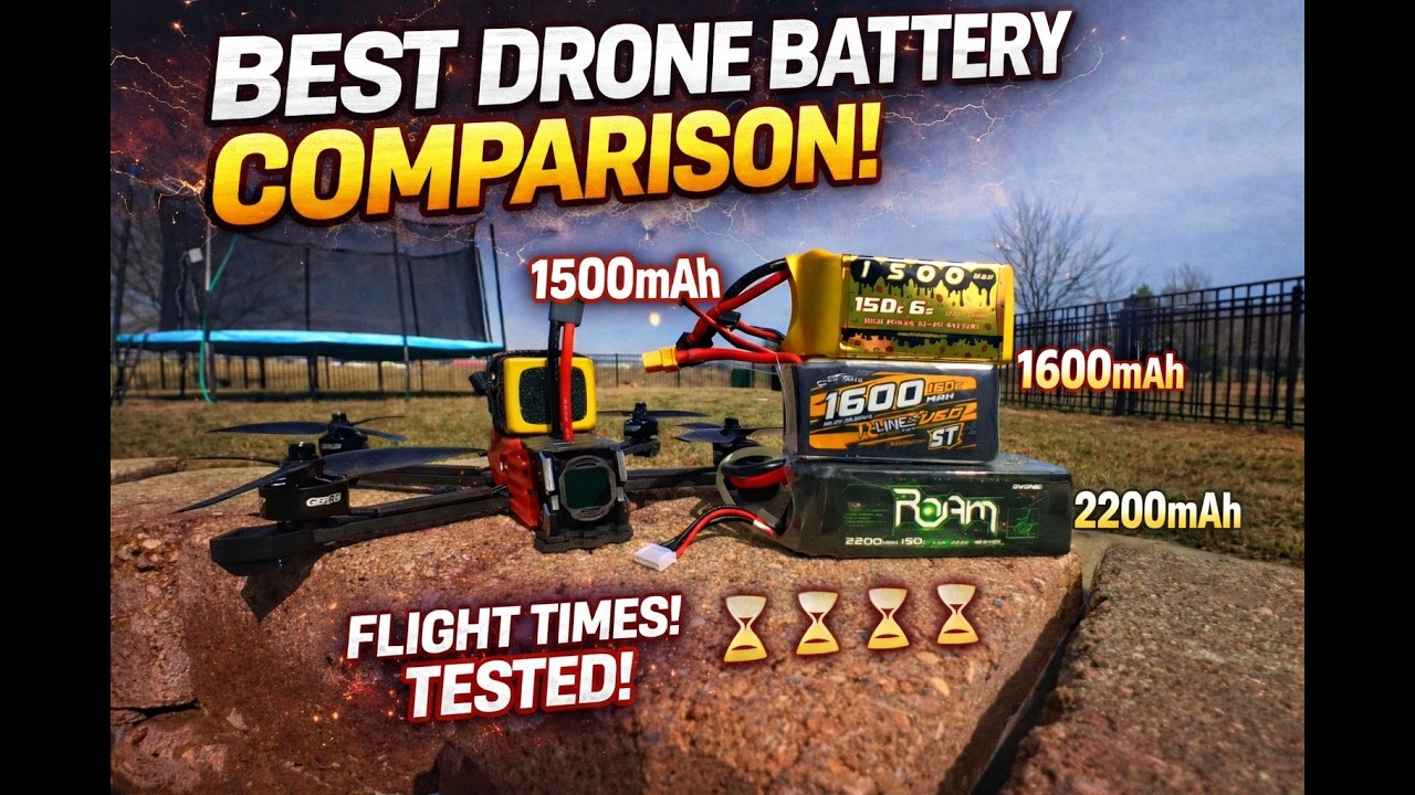 1500 vs 1600 vs 2200 mAH | Which Battery Actually Flies Longer #lipo #fpv #geprc #tattu #chnl