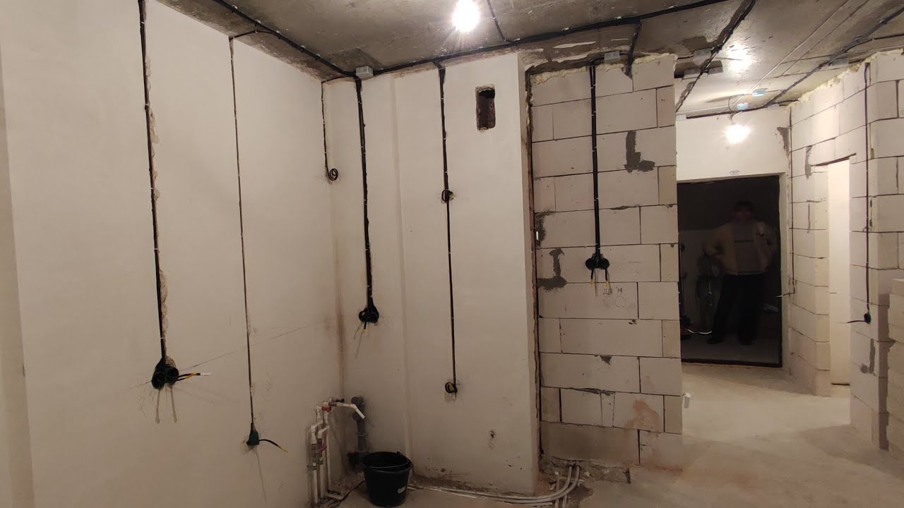 Монтаж электропроводки в ЖК Линии. Ростов-на-Дону - YouTube