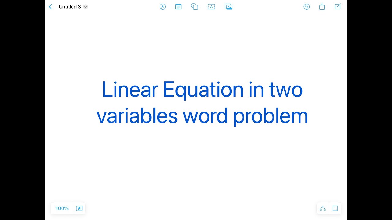Linear Equations in two variables word problem part 2 - YouTube