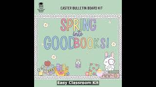 Spring Bunny Reading Easter Bulletin Board Kit Decor News