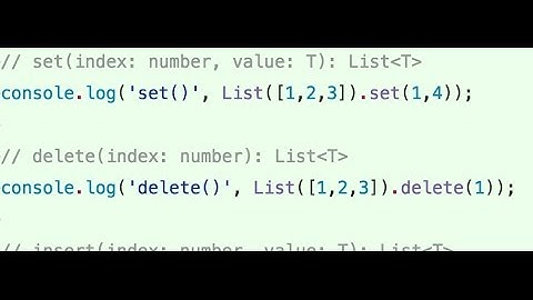 ImmutableJS API list / map part 2 - ProgrammingTIL 58 ImmutableJS tutorial video screencast 0009
