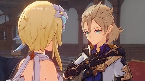 Albedo flirts with the Traveler | Genshin Impact