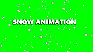 Falling Snow Animation - 10 Minute Loop (green screen)