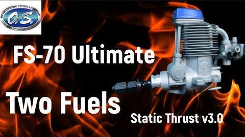 OS FS-70 Ultimate Two Fuels Static Thrust v3.0 (Run video 2 of 2)