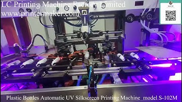 Plastic Bottles Automatic UV Silkscreen Printing Machine  model S 102M