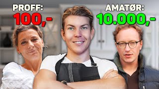 AMATØR vs PROFF KOKK: 100,- kr vs 10.000,- kr burger