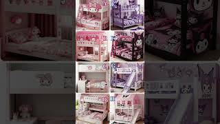 Tempat tidur impian My Melody vs Kuromi 💜♥️❤️ #kuromi #mymelody #sanrio #fypviralシ #trendingshorts