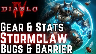 Diablo 4 - STORMCLAW Stats and Gear Update // Vampiric Power BUGS + Barrier Explained [Season 2]