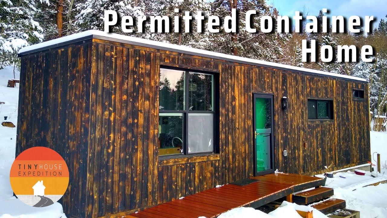 Download Jen's Permitted Container Home on Land - her mountain tiny home dream!