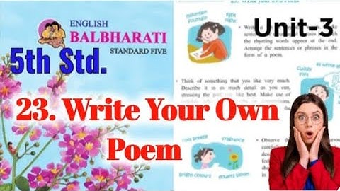 Standard 5th l 23. Write your own Poem l English l Maharashtra board