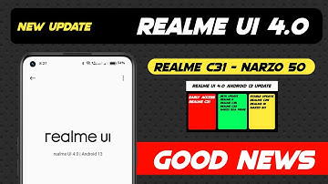 Realme UI 4.0 Android 13 Stable Update Realme Narzo 50, Realme C31 Release July 2023