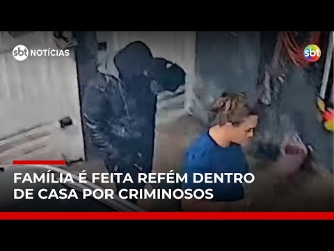 Video policial-civil-e-preso-com-comparsas-apos-fazer-familia-refem-em-sp-sbt-noticias
