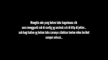 Tutorial cara mengganti akun ssh di config yang unclock ssh