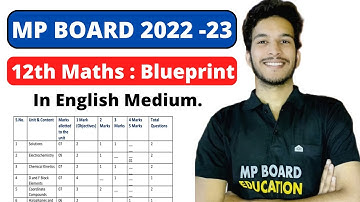 MP BOARD Class 12 Blueprint 2022 2023 in English || MP Board Blueprint 2023