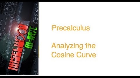Precalculus - 4.4 Notes Example 2: Analyzing cosine graph