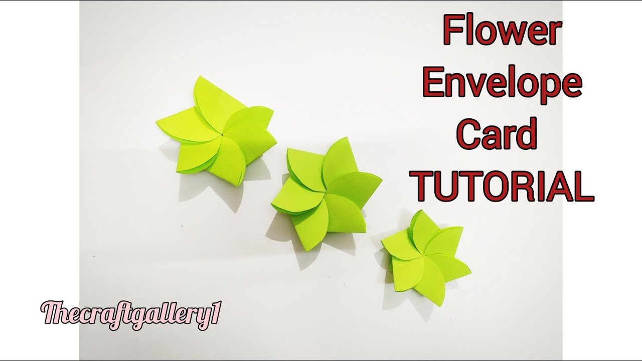 Flower envelope card TUTORIAL/DIY / How to make a paper flower envelope