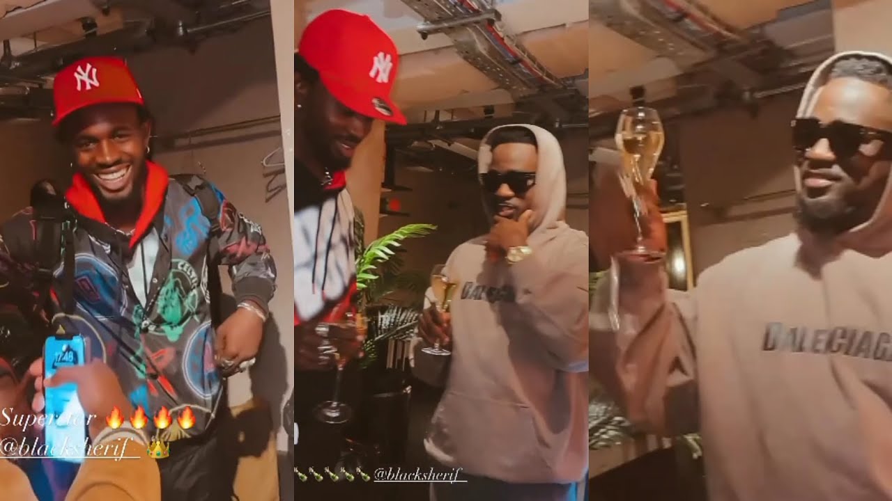 Black Sherif and Sarkodie having a good time