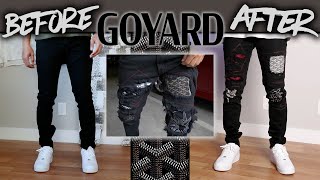 DIY | Custom GOYARD Denim Jeans | JULIUS