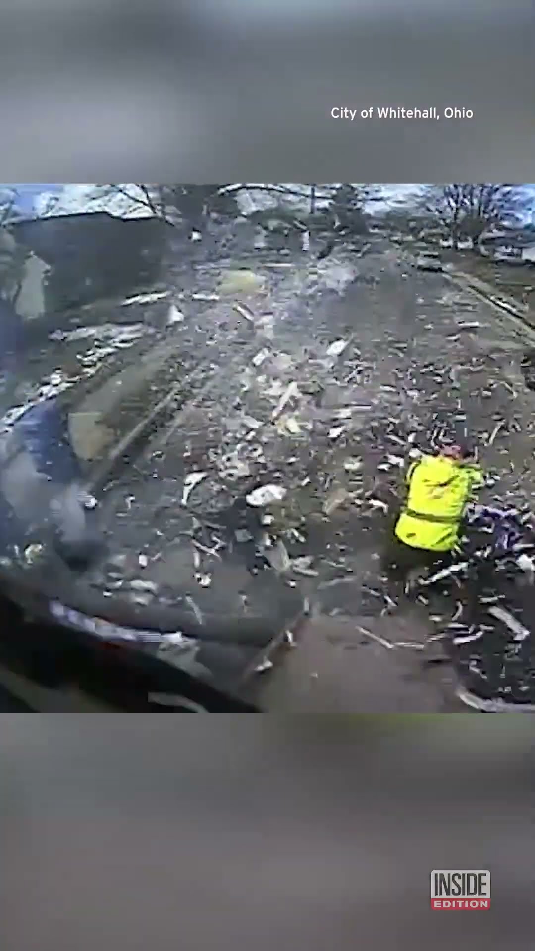 Discarded Oxygen Tank Causes Garbage Truck Explosion #shorts