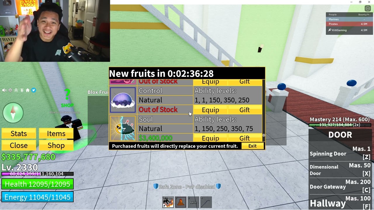 Soul is in stock with 3hrs and 40mins : r/bloxfruits