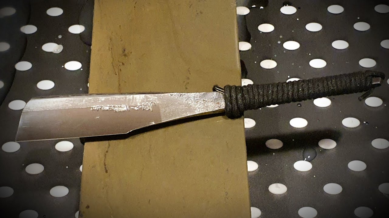 FROGGY SHAVE: Honing Traditional Japanese Kamisori Razor Henkotsu 三 丁 掛 Hinoshita Kaizan