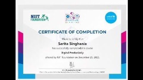 DIGITAL PRODUCTIVITY Corse by Unicef - P2E