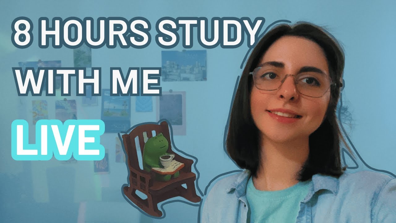 8 hours Live Study With Me + Chat | DEEP Focus + background sounds ...
