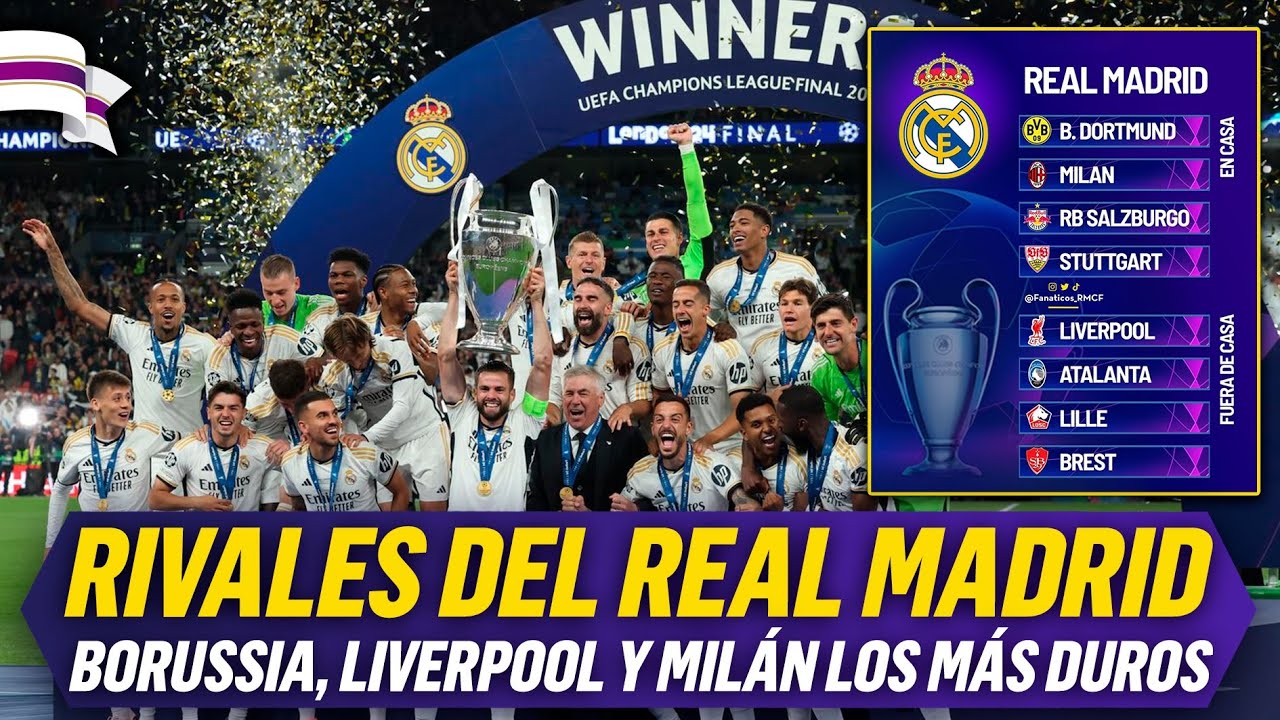 💥 RIVALES MUY COMPETITIVOS para el REAL MADRID en el NUEVO SORTEO de la ...