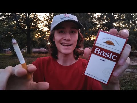 Smoking a Basic Red 100 Cigarette - Review