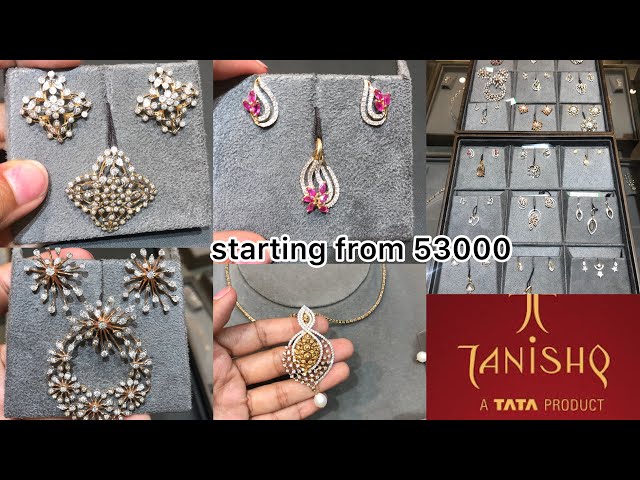 1st Time Tanishq Diamond pendant set under 1 lakh with price | Tanishq  Diamond pendant set |#tanishq - YouTube