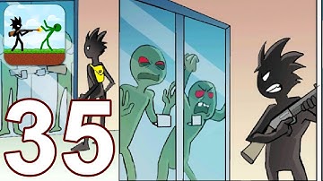 Stickman Zombie Shooter - Gameplay Walkthrough Part 35 Levels 16-20 Chapter 1 : Hard (iOS,Android)