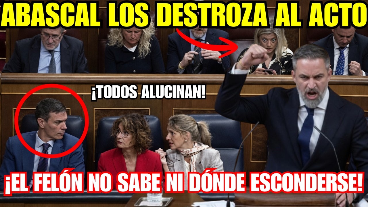 ¡BRUTAL! Abascal HUMILLA a Sánchez y se ríe de él... a usted le ...