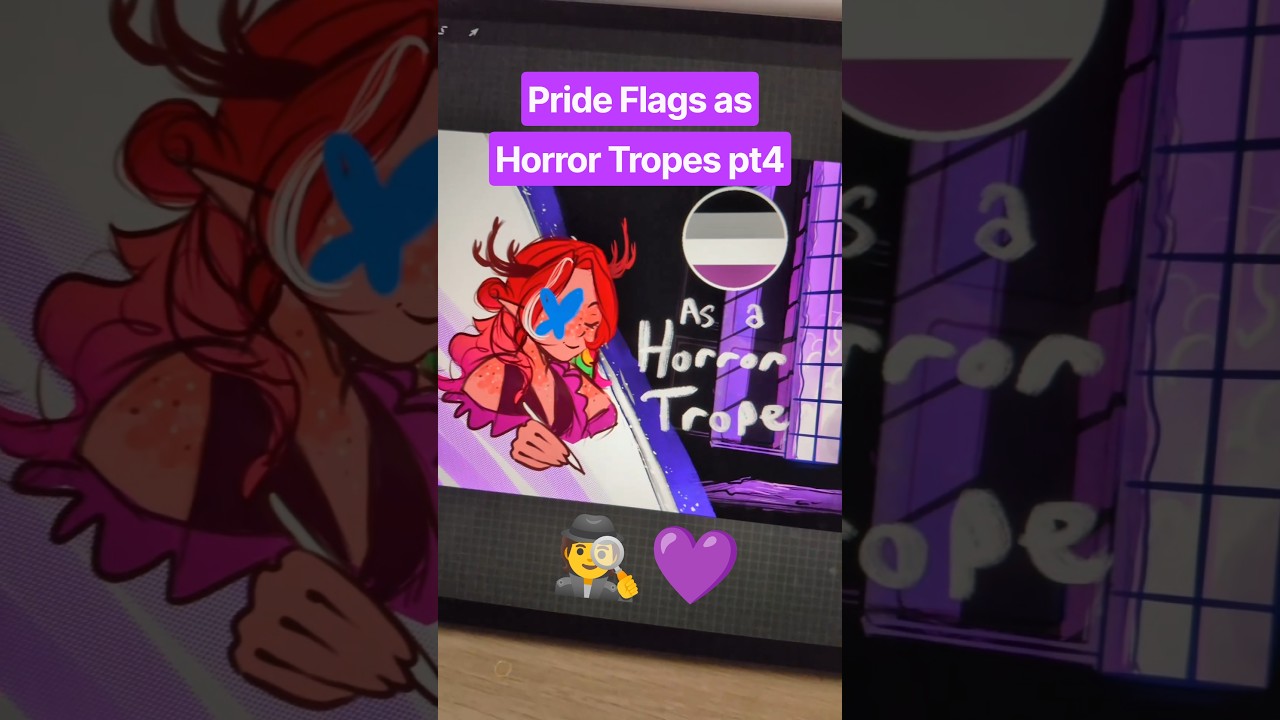 Your pride flag as a horror movie! 💜🏳️‍🌈 | #asexual #demisexual #lgbt #pride #noir #halloween