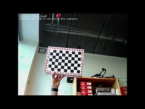 Measure the distance from the camera to the calibration pattern using OpenCV
