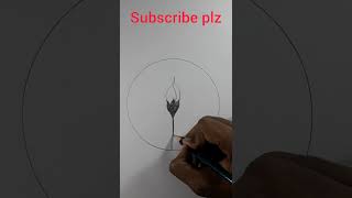 Circle drawing - easy circle drawing - easy circle scenery  - flower drawing easy - easy flower art