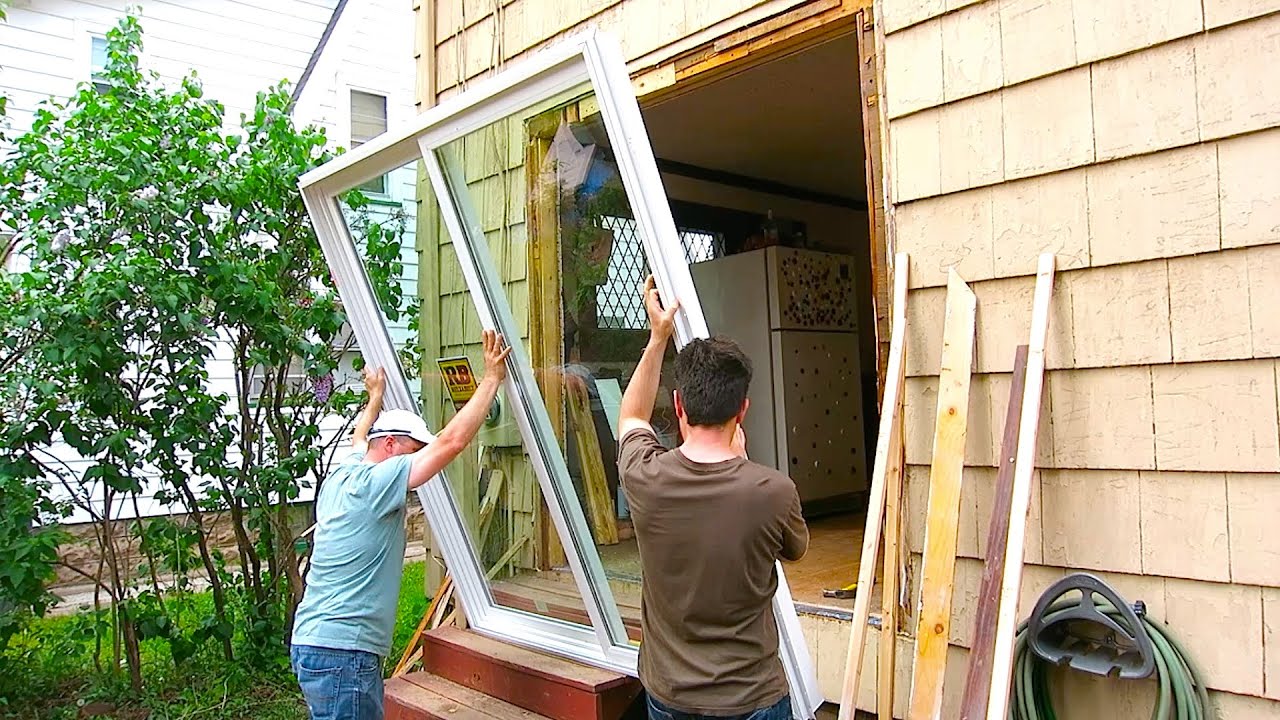 NEW SLIDING GLASS DOOR INSTALLED! YouTube