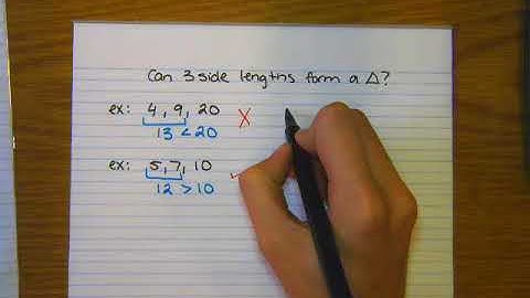 Can 3 Side Lengths Form a Triangle?