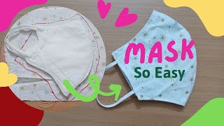 How to Make Fabric Face Mask at home/Easy DIY Face Mask/Tutorial Mask 2