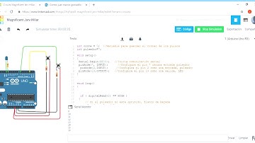 Circuito con 2 pulsadores y un led con arduino.