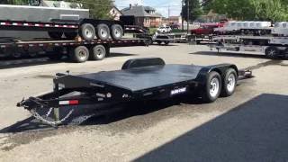 Sure Trac Steel Deck Open Car Hauler 7x20 9900# GVW Trailer ST8220CHS-B-100 Sure Trac Steel Deck Open Car Hauler 7x20 9900# GVW Trailer ST8220CHS-B-100