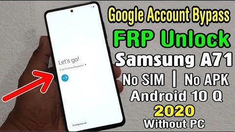 METHOD:-2┃Samsung A71 (SM A715) Google Account/ FRP Bypass || No SIM Lock | No APK┃ANDROID 10 _NO PC